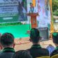 Ketua HMI Cabang Mamasa, Arifin Djalil saat menyampaikan sambutan saat pelantikan Pengurus perdana di kawasan Citol Hill Wisata tondok bakaru, Minggu (27/04/35).