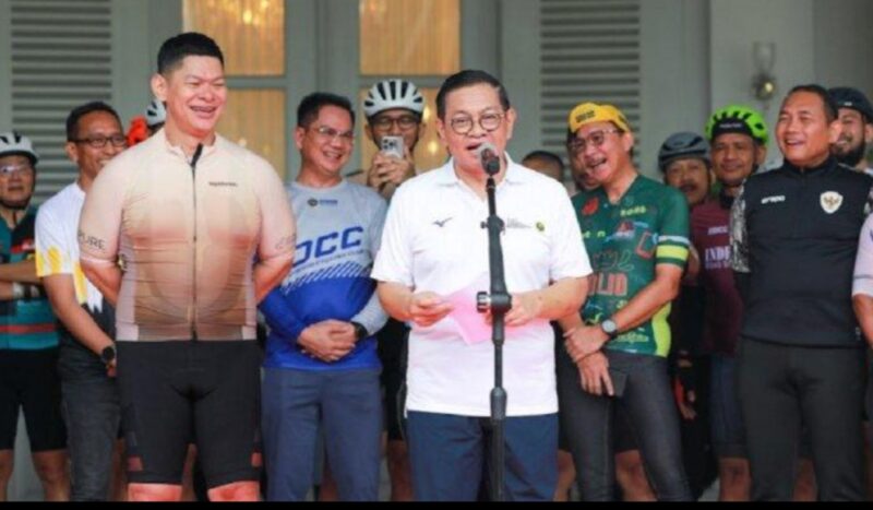 Gubernur DKI Jakarta Pramono Anung mengungkapkan  keinginannya Jakarta   menjadi Destinasi Spot Dunia, usai mengikuti acara Silahturahride 2025 di Balai Kota Jakarta, Sabtu, (19/4/2025) (Istimewa).