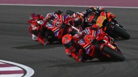 Marc Marquez saat tampil agresif di MotoGP Americas 2025, Circuit of the Americas, Austin, Texas, Minggu (14/4/2025) (Foto: Istimewa).