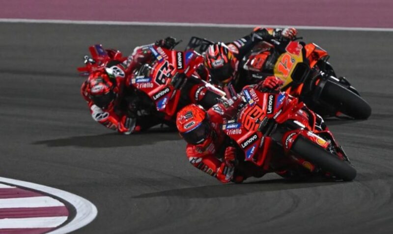 Marc Marquez saat tampil agresif di MotoGP Americas 2025, Circuit of the Americas, Austin, Texas, Minggu (14/4/2025) (Foto: Istimewa).