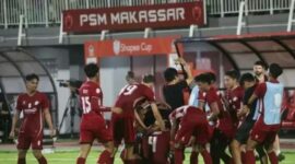 PSM Makassar berpeluang raih gelar juara ASEAN Club Championship Shopee Cup 2025, di leg kedua Juku Eja kembali bertemu Cong An Ha Noi (CAHN) FC, di Stadion Hang Day, Vietnam pada 30 April 2025 mendatang (Foto: Istimewa).
