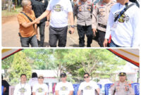 Kapolres Tana Toraja AKBP Budi Hermawan mengerahkan personel gabungan demi mengamankan Kejurprov Road Race IMI Sulsel 2025 yang digelar di Sirkuit Bandara Lama Pongtiku, Kecamatan Rantetayo Kabupaten Tana Toraja pada Senin (26/5/2025) (Foto: Humas).