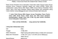 Pengumuman Lelang Logistik Eks. Pemilu 2024 KPU Toraja Utara Melalui KPKNL Palopo. Foto : (Istimewa)