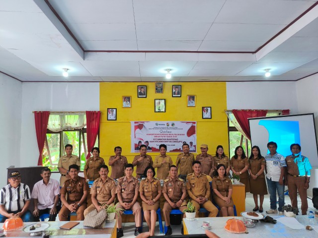 Foto bersama Usai Sosialisasi pembentukan Desa/Kelurahan Merah Putih di kecamatan Tallunglipu, Senin (19/5/25). (Dok. Zul/gasingnews@gmail.com)