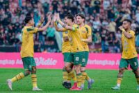 Pemain Persebaya, Bruno Moreira, merayakan gol di Stadion Brawijaya, Kediri, Senin (5/5/2025). Meski sempat unggul, laga kontra Persik berakhir imbang 3-3 dan memastikan Persib Bandung menjadi juara Liga 1 2024/2025 (Foto: Istimewa).