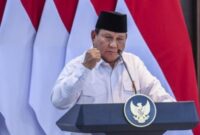 Presiden Prabowo Subianto saat menyampaikan pidato dalam Kongres IV Tidar di Jakarta, Sabtu, (17/5/2025) (Foto: Istimewa).