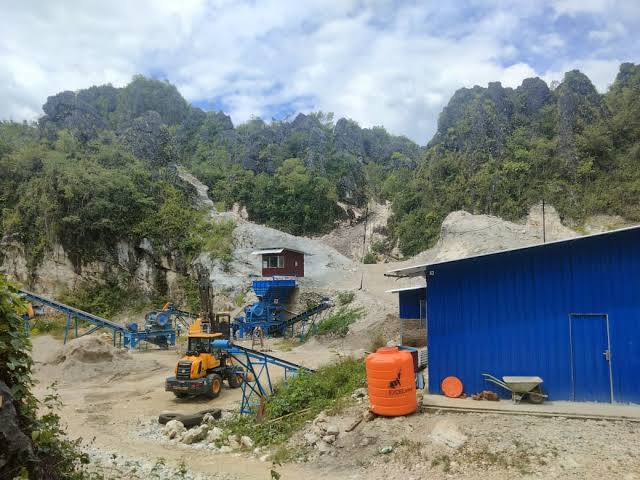 Tambang Galian-C milik CV Bangsa Damai di Kelurahan Tikala, Kecamatan Tikala, Toraja Utara. Foto:(Istimewa) 