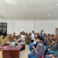 Bupati Toraja Utara, Frederik Viktor Palimbong saat menyampaikan sambutannya saat penyerahan SK CPNS di Marante, Senin (2/6/25). (Dok. Zul/gasingnews.com)