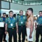 Kasdam XIV Hasanuddin, Brigjen TNI Sugeng Hartono, bersama jajaran saat memeriksa Calon Bintara PK TNI AD TA. 2025 Panda Makassar di  Balai Prajurit M. Yusuf, Jl. Jend. Sudirman, Kota Makassar. Selasa, (17/6/25).