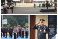 Kapolres Toraja Utara AKBP Stephanus Luckyto A.W, S.I.K., S.H., M.Si memimpin upacara Hari Lahir Pancasila di Mapolres Toraja Utara, Senin (2/6/2025) (Foto: Humas).