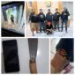 Pelaku pencurian HP di Masjid Besar Rantepao terekam kamera CCTV saat keluar dari lokasi kejadian (kiri atas), berhasil diamankan oleh Tim Resmob Polres Toraja Utara Rabu malam, (18/6/2025) (Foto: Humas)