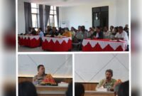 Kapolres Toraja Utara AKBP Stephanus Luckyto A.W, didampingi Kepala Dinas Pertanian Kabupaten Toraja Utara Lukas Pasarrai Datubarri, para Kapolsek Jajaran, serta para Penyuluh Pertanian se-Kabupaten Toraja Utara saat Rakernis di Aula Mapolres Toraja Utara, Jumat pagi (4/7/25).