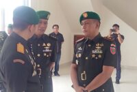 Serah terima jabatan (sertijab) Kodim 1414 / Tator dipimpin Danrem 141/Toddopuli Brigjen TNI Andre Clift Rumbayan berlangsung khidmat di Aula Makodim 1414/Tator, Jalan Pongtiku No. 64, Kecamatan Rantepao, Toraja Utara, pada Sabtu (5/7/2025) (Foto: Humas).