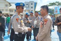 Kasubbid Provos Bidpropam Polda Sulsel, AKBP Andi Baso Rahman, memimpin Gaktiblin) terhadap personel Polres Toraja Utara di Mapolres Toraja Utara, Selasa (15/7/2025) (Foto: Humas).