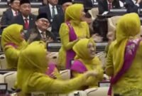 Aksi sejumlah anggota DPR RI yang terekam sedang berjoget dalam Sidang Tahunan MPR pada Jumat, (15/8/2025) (Foto: Tangkapan Layar).