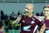 Savio Roberto merayakan gol pembuka PSM Makassar ke gawang Persija Jakarta melalui tendangan bebas menit ke-56 di Stadion Gelora BJ Habibie, Parepare, Minggu (21/9/2025) (Foto: Istimewa).