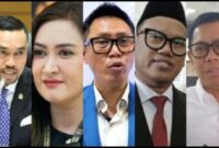 Lima anggota DPR RI dari NasDem, PAN, dan Golkar resmi dinonaktifkan usai gelombang demonstrasi melanda Indonesia. Jakarta, Senin (1/9/2025) (Foto: Istimewa).