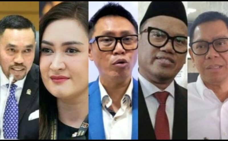 Lima anggota DPR RI dari NasDem, PAN, dan Golkar resmi dinonaktifkan usai gelombang demonstrasi melanda Indonesia. Jakarta, Senin (1/9/2025) (Foto: Istimewa).